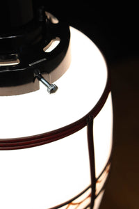 朱セルの和柄帯装飾でレトロな面持ちの電笠　DC8904