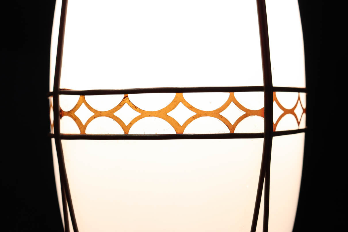 朱セルの和柄帯装飾でレトロな面持ちの電笠　DC8904