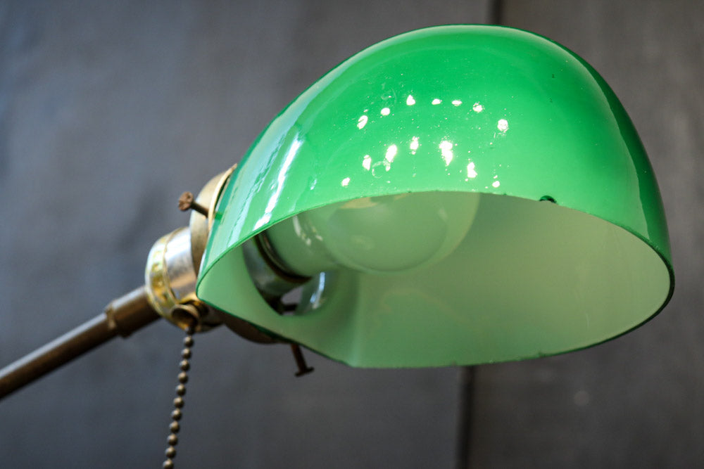 グリーン笠で和モダンな雰囲気ある電気スタンド　DC8906