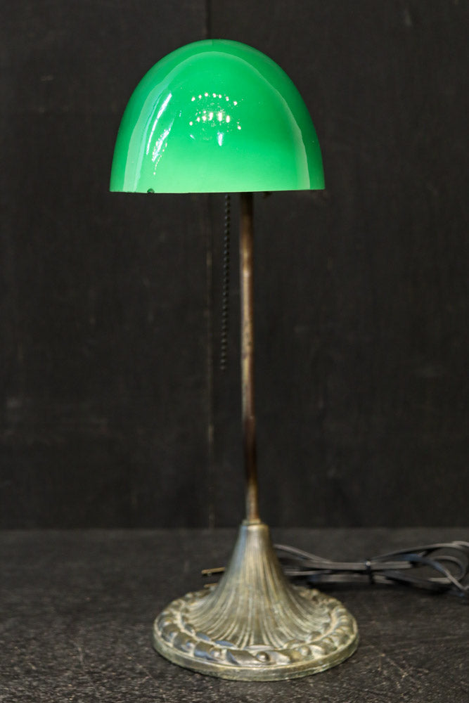 グリーン笠で和モダンな雰囲気ある電気スタンド　DC8906