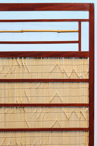 繊細な簾の造りをした風情のある大型サイズ衝立　DC8908