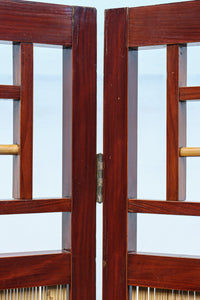 繊細な簾の造りをした風情のある大型サイズ衝立　DC8908