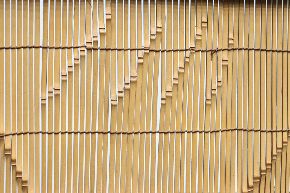 繊細な簾の造りをした風情のある大型サイズ衝立　DC8908