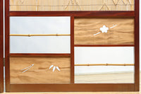 繊細な簾の造りをした風情のある大型サイズ衝立　DC8908