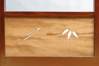 繊細な簾の造りをした風情のある大型サイズ衝立　DC8908