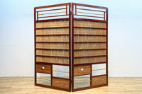 繊細な簾の造りをした風情のある大型サイズ衝立　DC8908