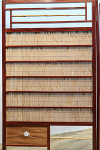 繊細な簾の造りをした風情のある大型サイズ衝立　DC8908