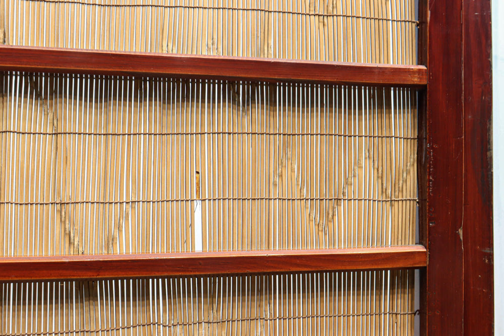 繊細な簾の造りをした風情のある大型サイズ衝立　DC8908