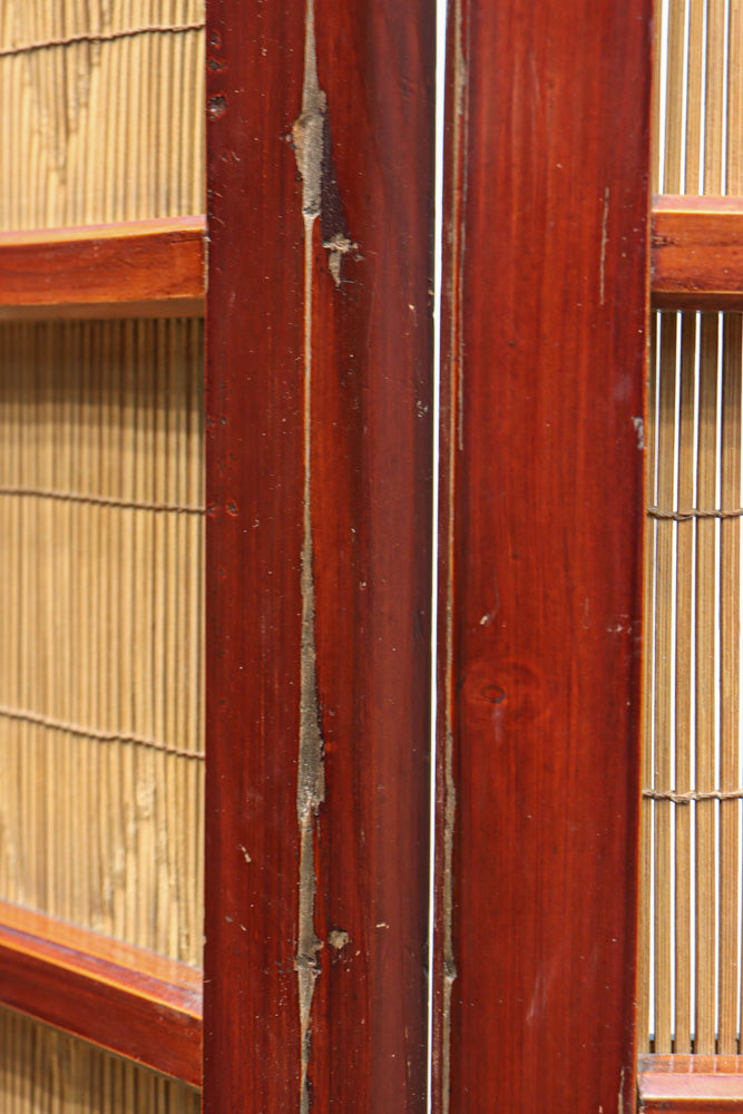 繊細な簾の造りをした風情のある大型サイズ衝立　DC8908