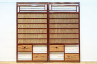 繊細な簾の造りをした風情のある大型サイズ衝立　DC8908