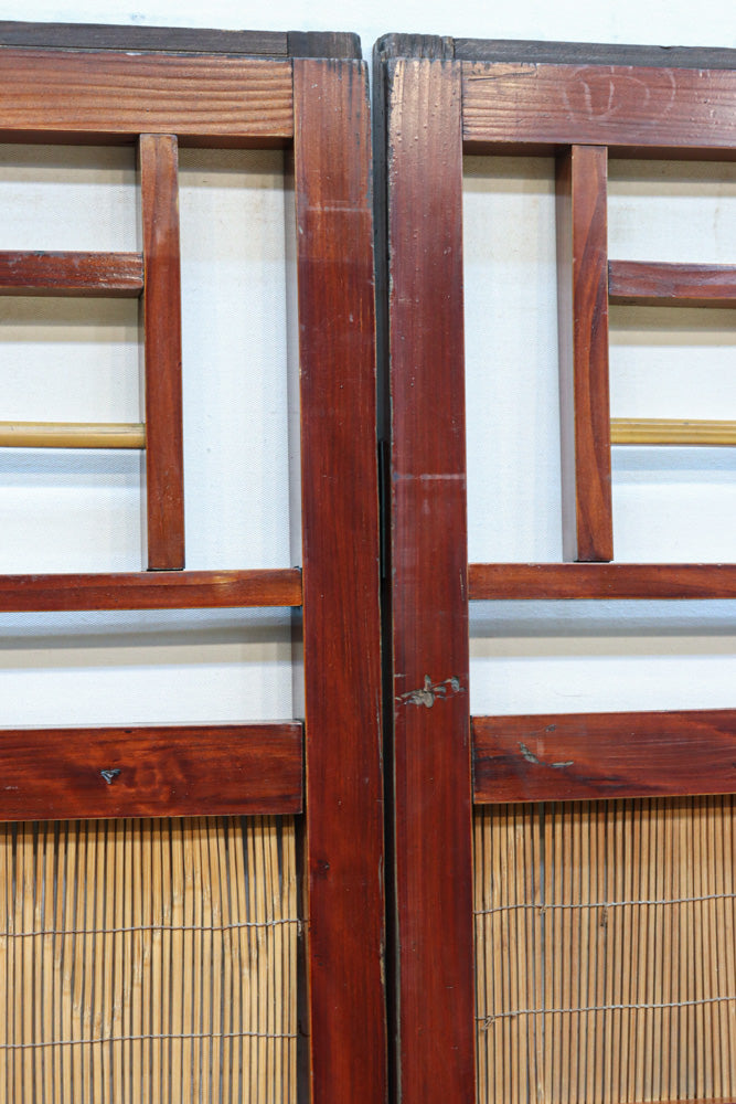 繊細な簾の造りをした風情のある大型サイズ衝立　DC8908