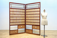 繊細な簾の造りをした風情のある大型サイズ衝立　DC8908