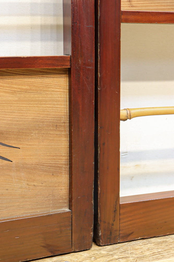 繊細な簾の造りをした風情のある大型サイズ衝立　DC8908