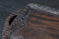 軽井沢彫の桜彫刻が華を添える角盆　DC8920