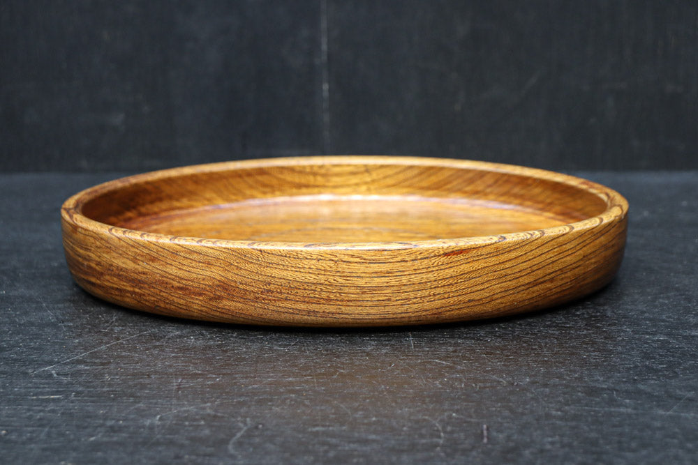 艶やかな質感と雄大な杢目が映える丸盆　DC8922ab　在庫(a:1 b:1)枚