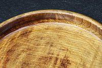 艶やかな質感と雄大な杢目が映える丸盆　DC8922ab　在庫(a:1 b:1)枚