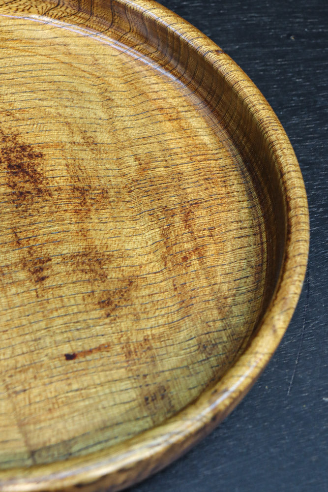 艶やかな質感と雄大な杢目が映える丸盆　DC8922ab　在庫(a:1 b:1)枚