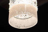 昭和レトロ!! 煌びやかなプレスガラス装飾が映える円柱型のブラケット　DC8937