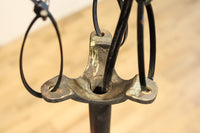 昭和レトロ!! 煌びやかなプレスガラス装飾が映える円柱型のブラケット　DC8937