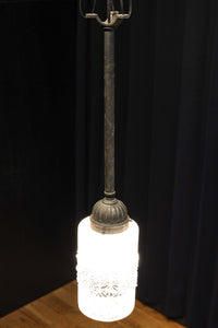 昭和レトロ!! 煌びやかなプレスガラス装飾が映える円柱型のブラケット　DC8937