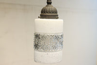 昭和レトロ!! 煌びやかなプレスガラス装飾が映える円柱型のブラケット　DC8937