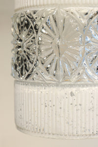 昭和レトロ!! 煌びやかなプレスガラス装飾が映える円柱型のブラケット　DC8937