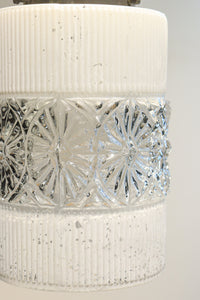 昭和レトロ!! 煌びやかなプレスガラス装飾が映える円柱型のブラケット　DC8937