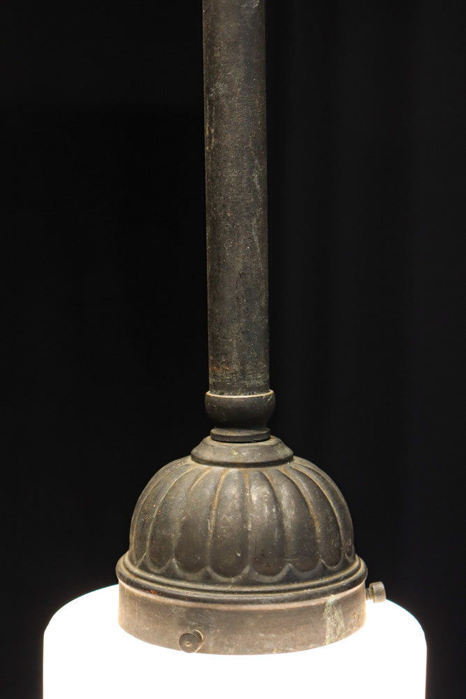 昭和レトロ!! 煌びやかなプレスガラス装飾が映える円柱型のブラケット　DC8937