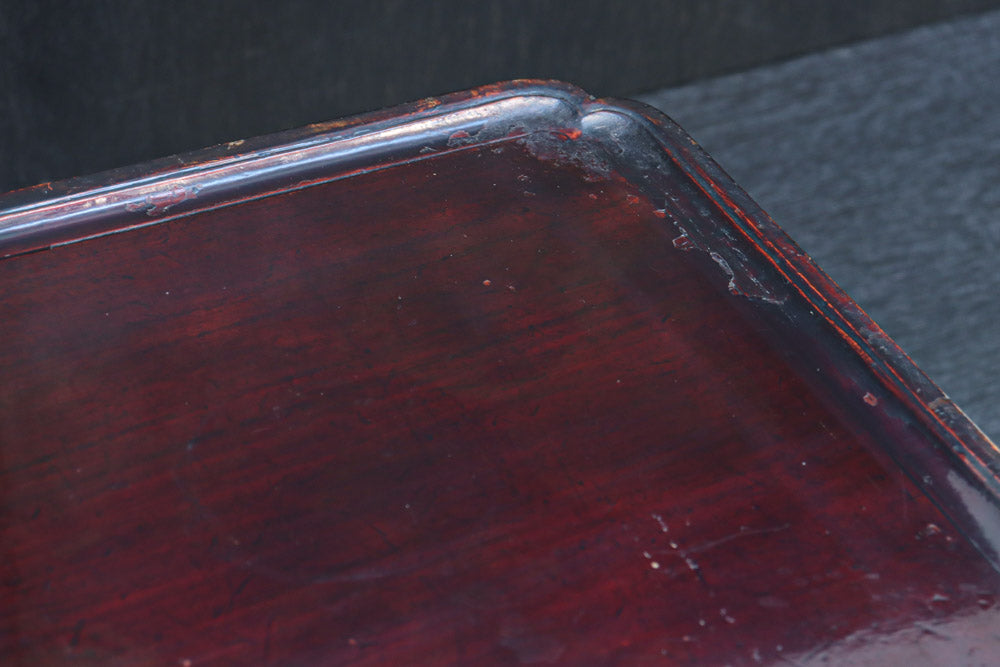 穏やかな色彩に杢目が浮かぶレトロ感溢れる李朝膳　DC8951