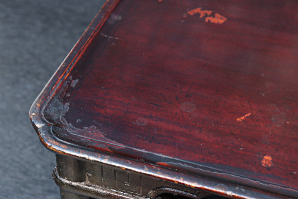 穏やかな色彩に杢目が浮かぶレトロ感溢れる李朝膳　DC8951