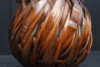 丸みをつけた竹編みが魅力の花カゴ　DC8955