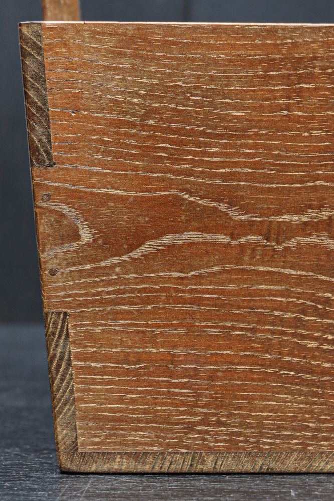 木地色の穏やかな杢目が魅力の持ち手付き炭入れ　DC8958ab　在庫(a:1 b:1)個