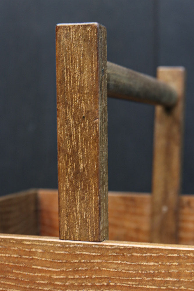 木地色の穏やかな杢目が魅力の持ち手付き炭入れ　DC8958ab　在庫(a:1 b:1)個