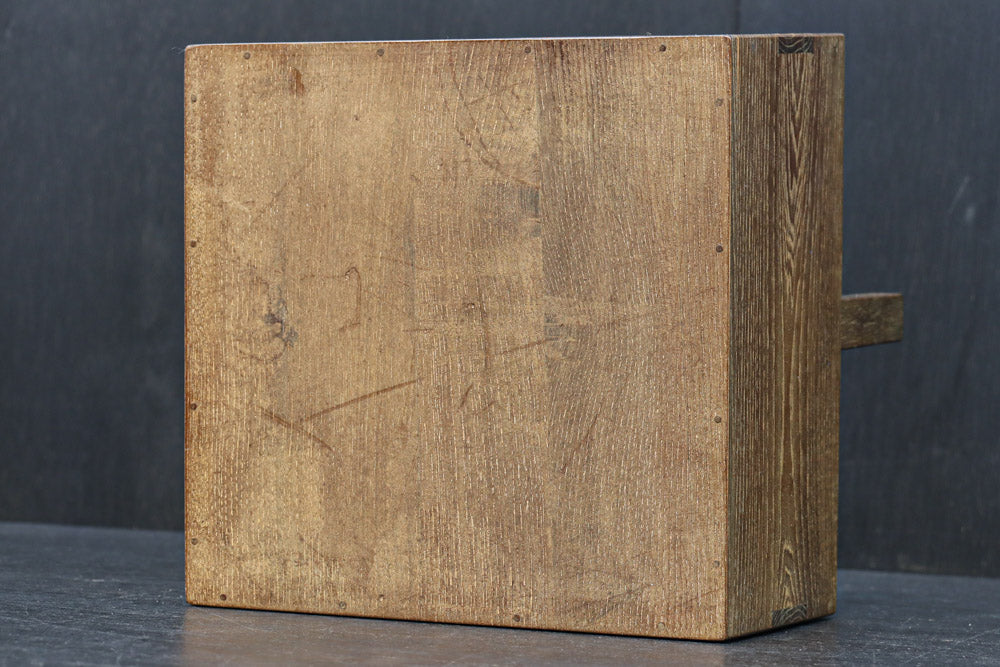 木地色の穏やかな杢目が魅力の持ち手付き炭入れ　DC8958ab　在庫(a:1 b:1)個