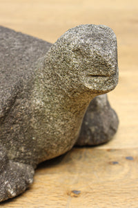 素朴な雰囲気のカメの石像　DC8975