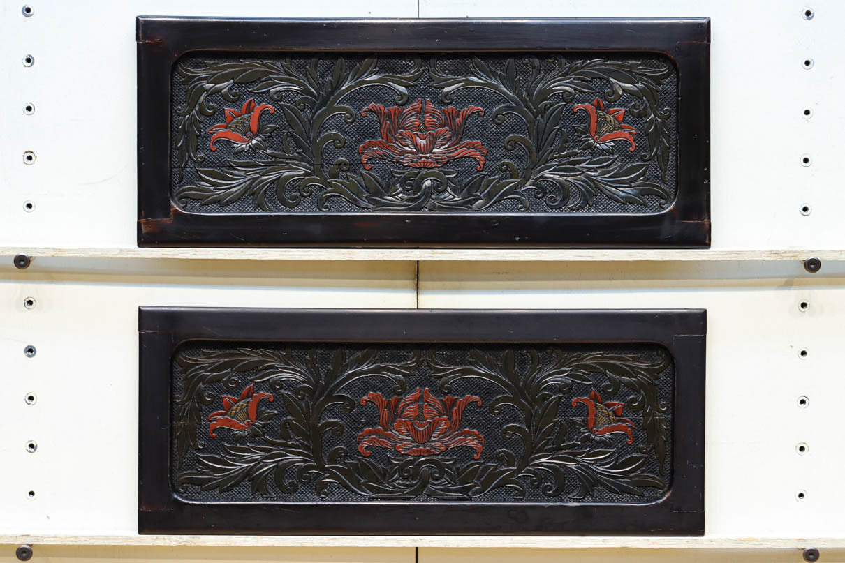 Sendai-Tsuishu Carved decorative panels DC8980