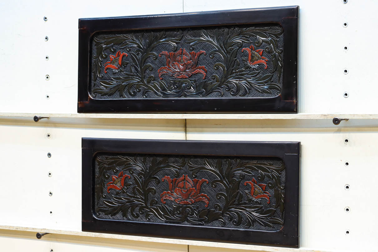 Sendai-Tsuishu Carved decorative panels DC8980