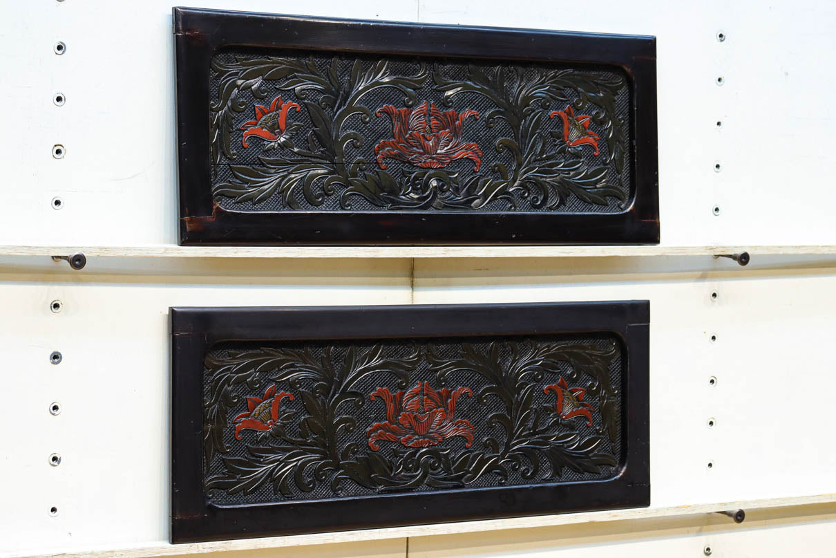Sendai-Tsuishu Carved decorative panels DC8980