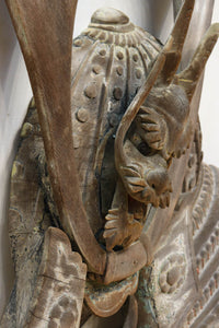 大珍品！！龍を装飾した迫力のある兜の大振りの彫刻飾り　DC9025