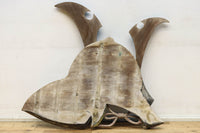 大珍品！！龍を装飾した迫力のある兜の大振りの彫刻飾り　DC9025