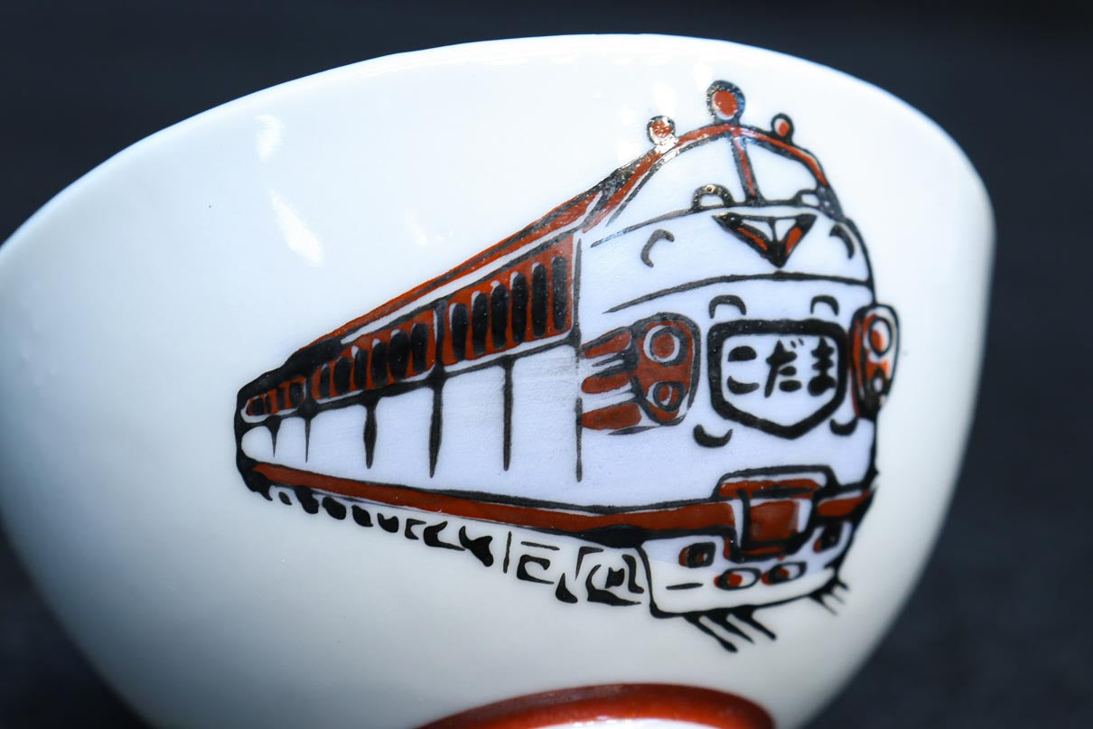 ●茶碗。● 昭和レトロ！！側面に可愛らしい絵柄が描かれた茶碗 DC9192abcd 在庫(a