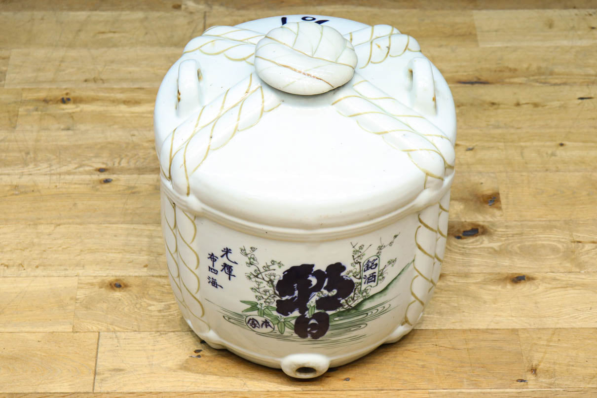 酒樽　レトロ　陶器　アンティーク 昭和レトロ】古い陶器製 酒樽 H32cmW27cm - メルカリ