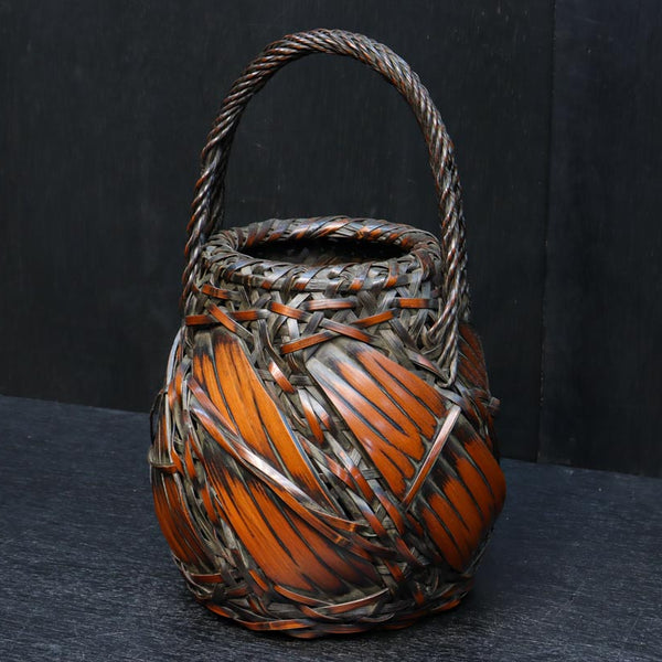 DT555 竹網 花入 美品 作家物 共箱 竹の独特な色艶あるレトロな竹編み花カゴ DC9237 – 古福庵 [ KOFUKUAN