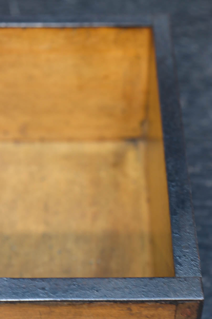 味わいある帯鉄縁作りの一升マス　DC9455bc　在庫(b:1 c:1)個