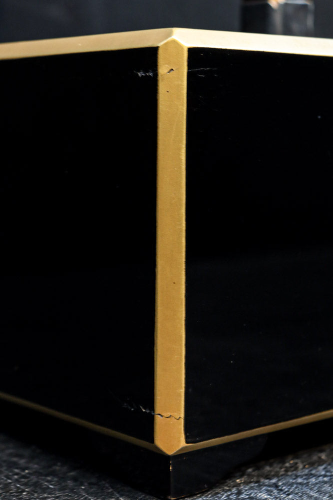 金縁が施された黒漆塗りの組み立て式書見台(箱付き)　DC9477