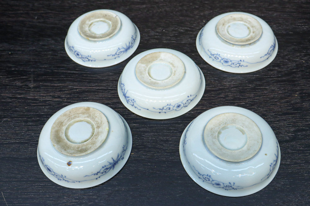淡い色合いで心和む絵柄の小皿セット(共箱付き)　DC9522　在庫5枚一組