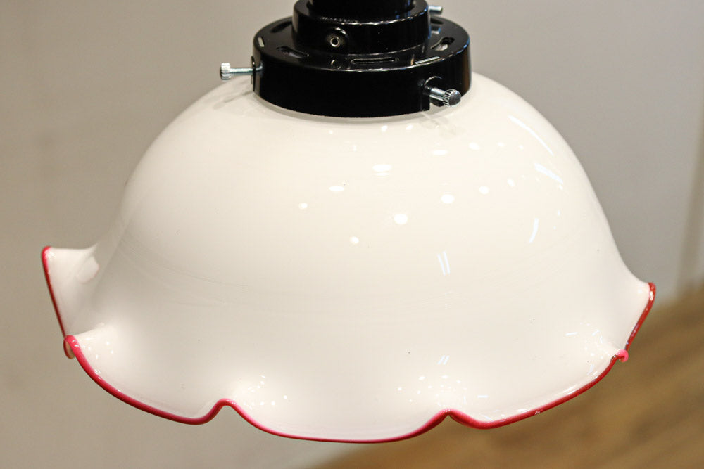 赤縁フリルで小花の様な上品な電笠DC9613