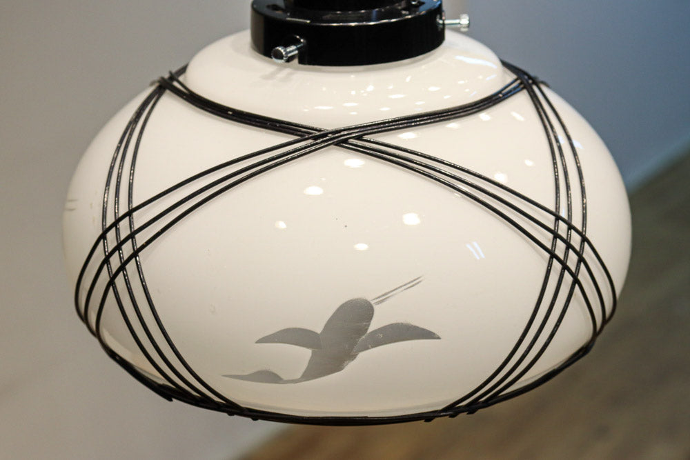 セル装飾が上品に飾る鳥の透かし絵が浮かぶ電笠　DC9978