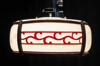 朱セル装飾や花柄の透かし模様で華やいだ雰囲気の電笠　DF1050