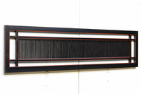 井桁枠に縦繁を備える格調の高い縦繁欄間　EZ1366ab　在庫(a:1 b:1)枚